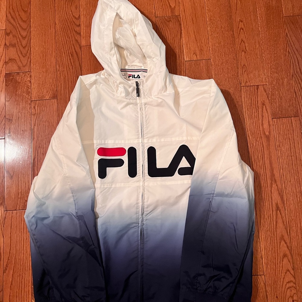 FILA JACKET. Great condition.  Blue and white.